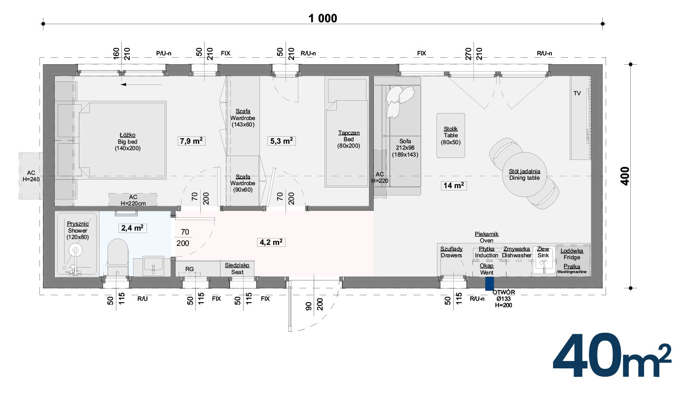 VisbySuite 40 Grundriss